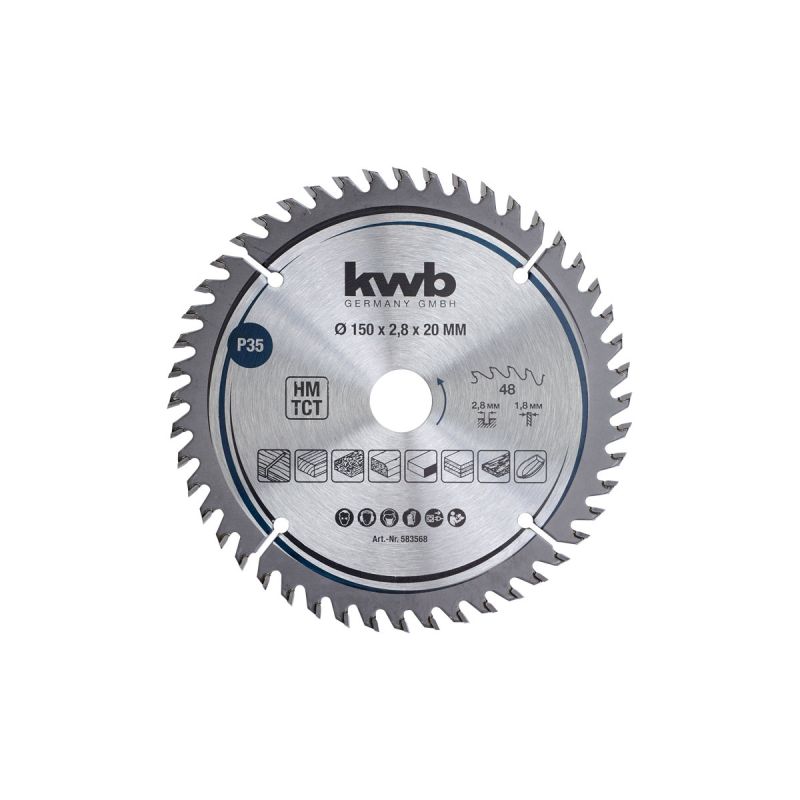 kwb Präzisions-Kreissägeblätter für Handkreissägen Durchmesser 150x20 mm