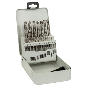 Bosch Professional  19-teiliges Metallbohrer-Set HSS-G DIN 338 135 in Metallkassette 1–10 mm