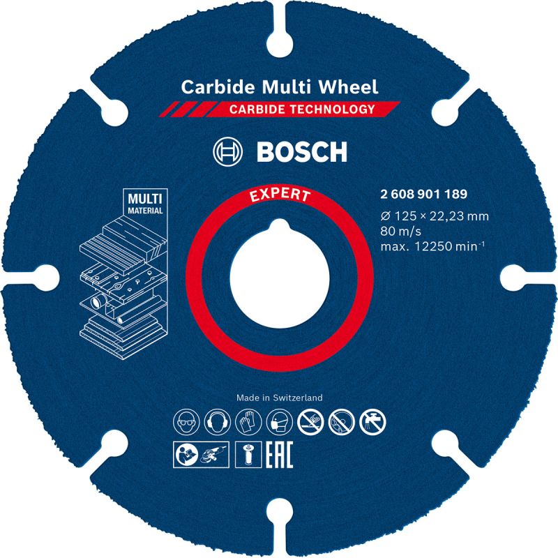 Bosch Professional Expert Carbide Multi Wheel Trennscheibe 125 mm 22,23 mm