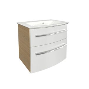 Fackelmann Waschtisch-Set B.Style 632 x 543 x 460 mm Sandeiche/Weiß Fackelmann Waschtisch-Set B.Style 632 x 543 x 460 mm Sandeiche/Weiß