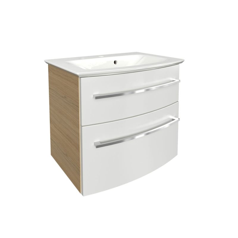 Fackelmann Waschtisch-Set B.Style 632 x 543 x 460 mm Sandeiche/Weiß