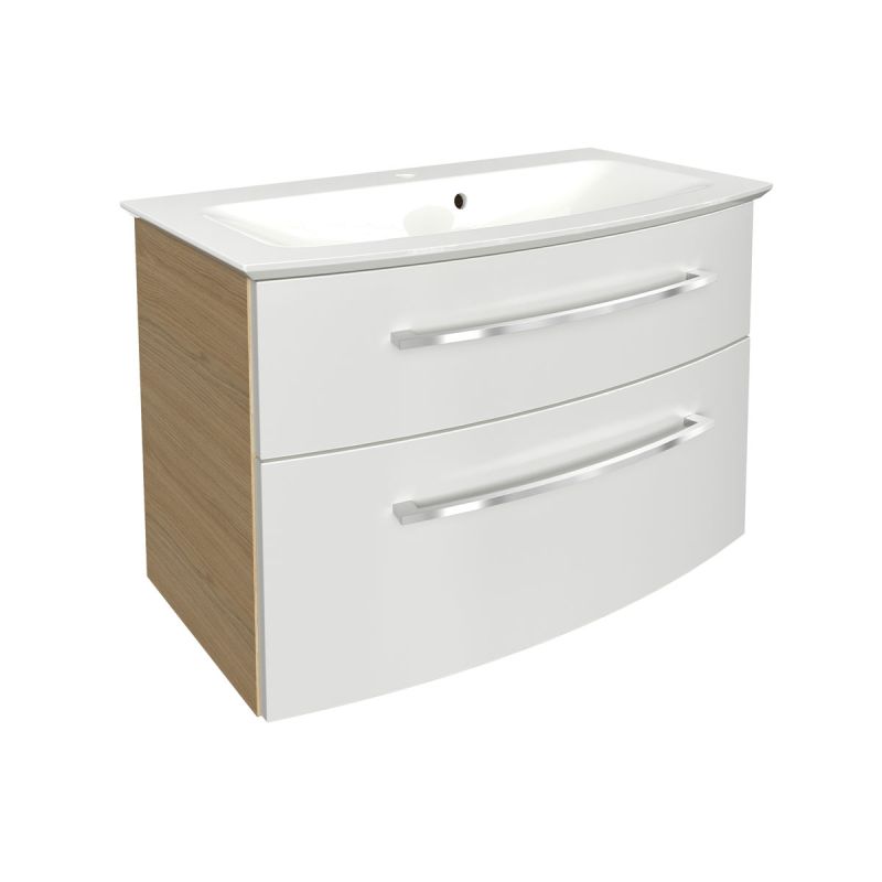 Fackelmann Waschtisch-Set B.Style 832 x 543 x 478 mm Sandeiche/Weiß