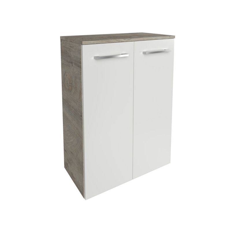 Fackelmann Doppel-Midischrank B.Style 602 x 826 x 320 mm Nature Oak/Weiß