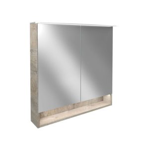 Fackelmann Spiegelschrank B.Style 800 x 812 x 153 mm Nature Oak LED Fackelmann Spiegelschrank B.Style 800 x 812 x 153 mm Nature Oak LED