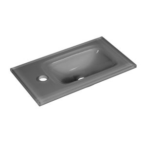 Fackelmann Gäste-WC Glasbecken SBC 450 x 97 x 250 mm Grau links wie rechts verwendbar Fackelmann Gäste-WC Glasbecken SBC 450 x 97 x 250 mm Grau links wie rechts verwendbar