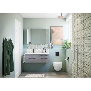 Badmöbel-Set Santorin graphit 100,5 x 48 cm