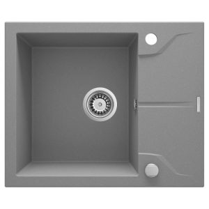 deante 1 Becken Granitspüle ANDANTE mit kurzer Abtropffläche grau metallic deante 1 Becken Granitspüle ANDANTE mit kurzer Abtropffläche grau metallic