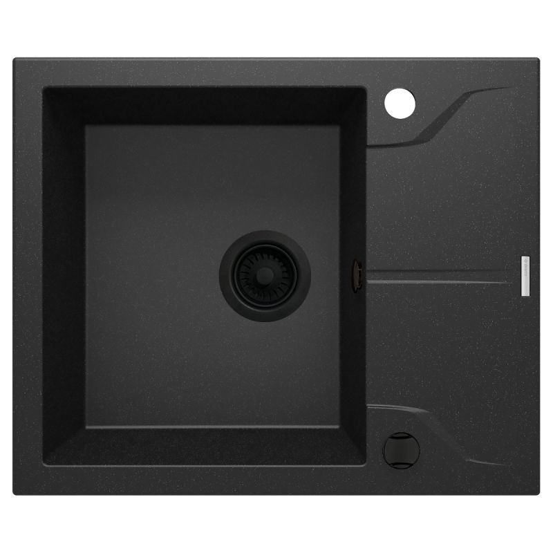 deante 1 Becken Granitspüle ANDANTE mit kurzer Abtropffläch graphit metallic