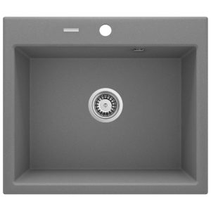 deante 1 Becken Granitspüle ANDANTE ohne Abtropffläche grau metallic deante 1 Becken Granitspüle ANDANTE ohne Abtropffläche grau metallic