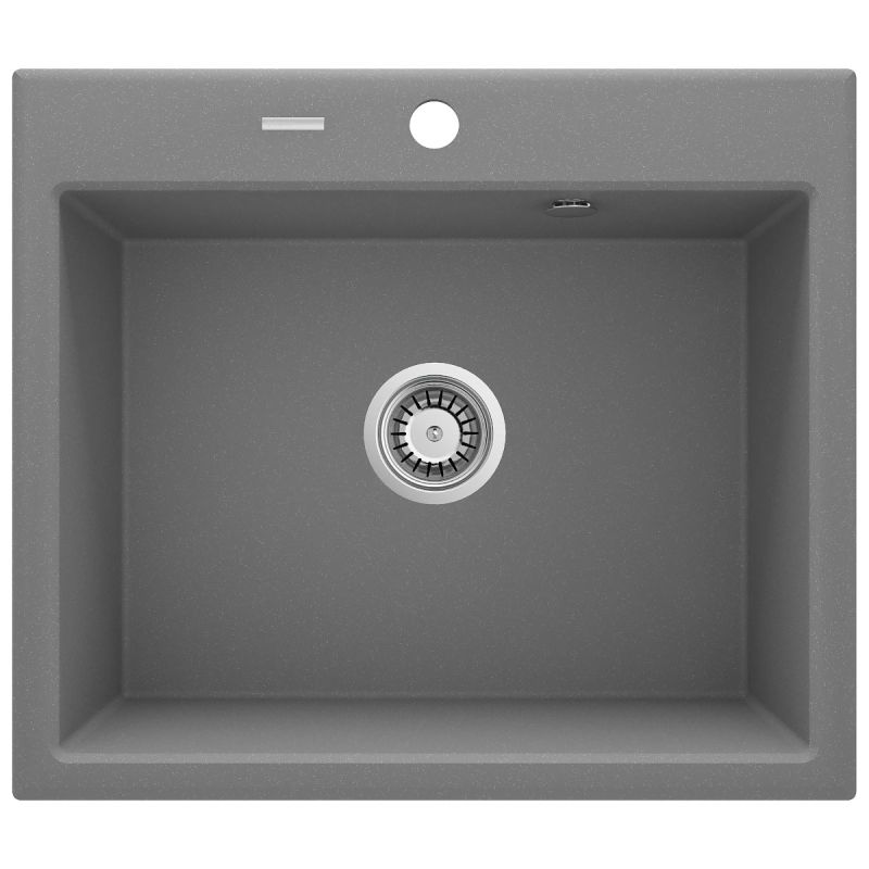 deante 1 Becken Granitspüle ANDANTE ohne Abtropffläche grau metallic