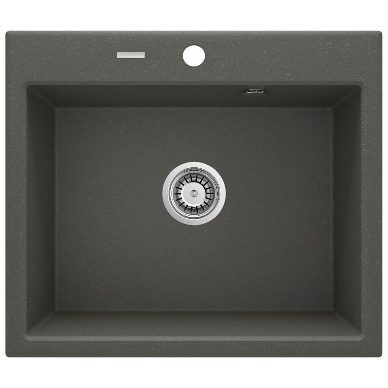 deante 1 Becken Granitspüle ANDANTE ohne Abtropffläch anthrazit metallic