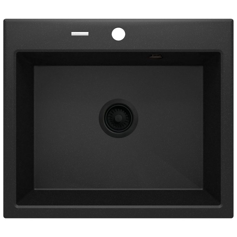 deante 1 Becken Granitspüle ANDANTE ohne Abtropffläch graphit metallic