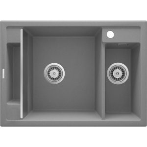 deante 1,5 Becken Granitspüle MAGNETIC ohne Abtropffläch grau metallic deante 1,5 Becken Granitspüle MAGNETIC ohne Abtropffläch grau metallic