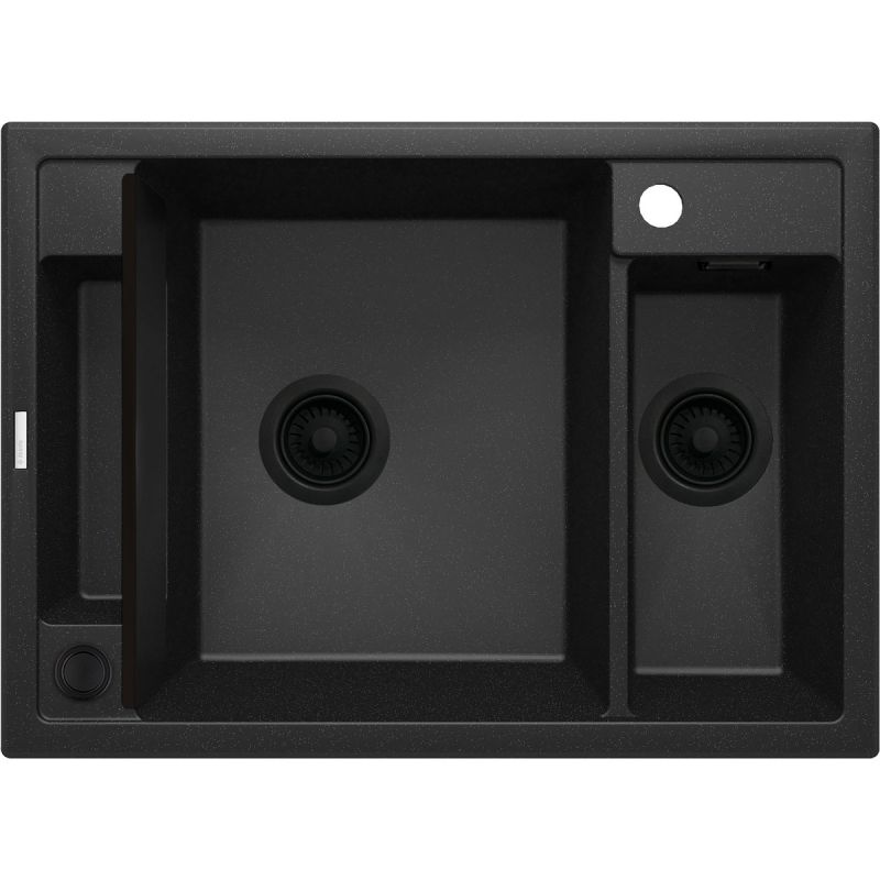 deante 1,5 Becken Granitspüle MAGNETIC ohne Abtropffläch graphit metallic