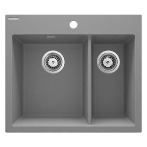 deante 1,5 Becken Granitspüle ERIDAN ohne Abtropffläche grau metallic deante 1,5 Becken Granitspüle ERIDAN ohne Abtropffläche grau metallic