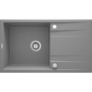 deante  1 Becken Granitspüle ERIDAN mit Abtropffläche grau metallic