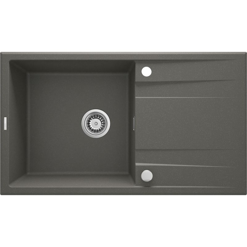 deante 1 Becken Granitspüle ERIDAN mit Abtropffläche anthrazit metallic