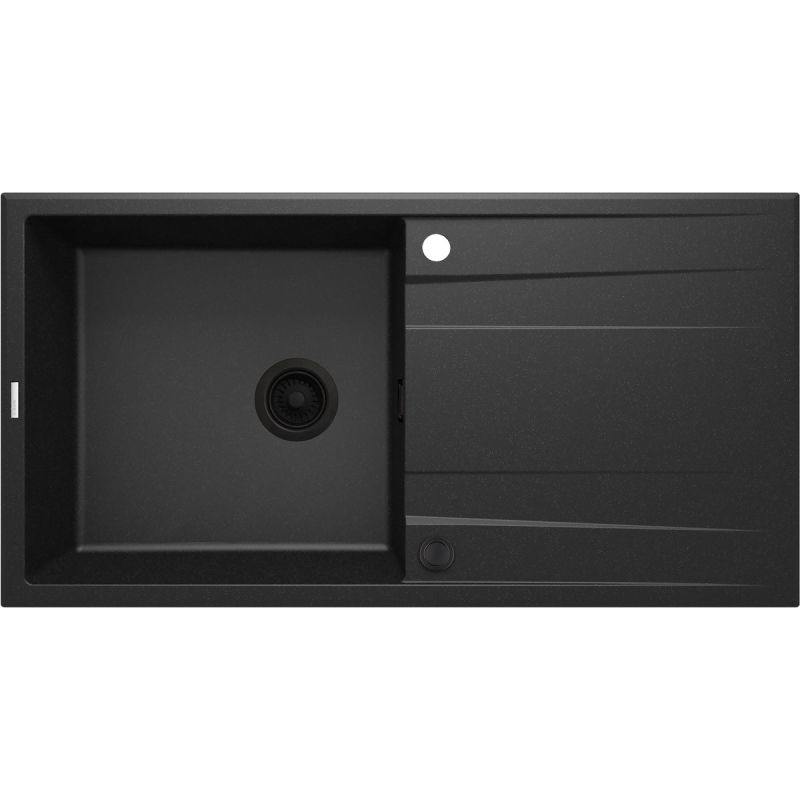 deante  1 Becken Granitspüle ERIDAN mit Abtropffläch graphit metallic