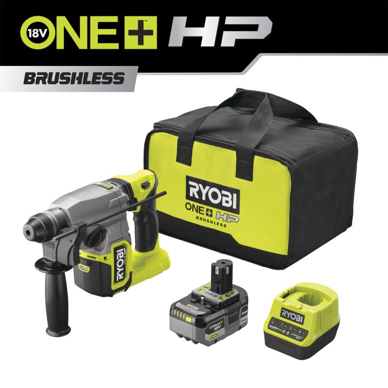 Ryobi Akku-SDS-Bohrhammer RSDS18X-1C40S mit Akku und Ladegerät