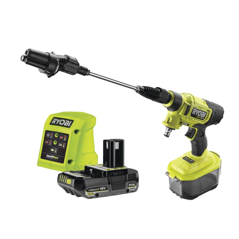 Ryobi 18V Akku-Mitteldruckreiniger-Set RY18PWX41A-125 Max Druck 41 bar inkl 2,5 Ah Akku u Ladegerät
