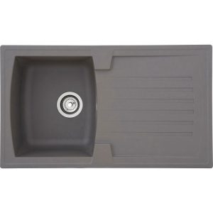 Respekta Spüle grau 86 cm Mineralit 1 Becken 1 Abtropffläche Respekta Spüle grau 86 cm Mineralit 1 Becken 1 Abtropffläche