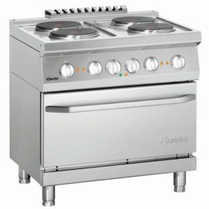 Bartscher 4 Platten Elektroherd mit Elektrobackofen, B800 x T700 mm, 5.4 kW, 400V Bartscher 4 Platten Elektroherd mit Elektrobackofen, B800 x T700 mm, 5.4 kW, 400V