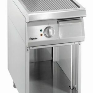Elektro Griddleplatte mit Stahlplatte gerillt, offener Unterbau, B 400 x T 700mm Elektro Griddleplatte mit Stahlplatte gerillt, offener Unterbau, B 400 x T 700mm