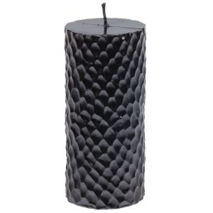 Stumpenkerze Milano 130 mm schwarz