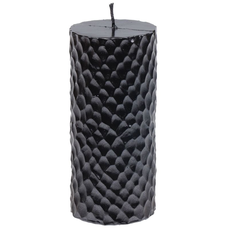 Stumpenkerze Milano 130 mm schwarz