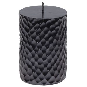 Stumpenkerze Milano 100 mm schwarz