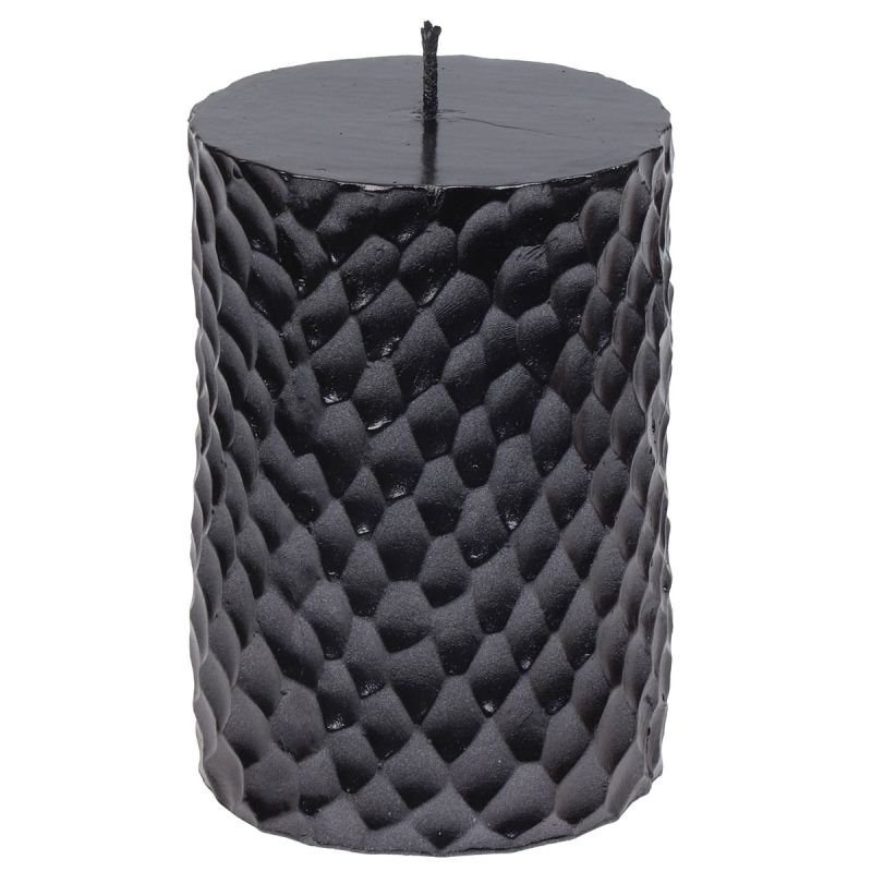 Stumpenkerze Milano 100 mm schwarz