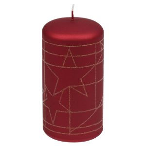Stumpenkerze Linja 110 mm rot