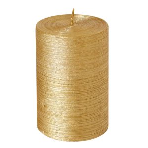 Stumpenkerze Glory 100 mm gold