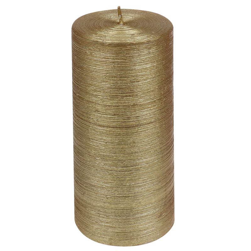 Stumpenkerze Glory 150 mm gold