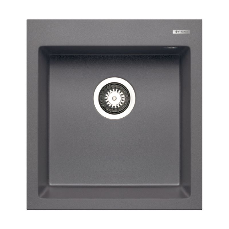 Pyramis Einbauspuele ISTROS 46 x 50 cm 1B Granit Iron Grey