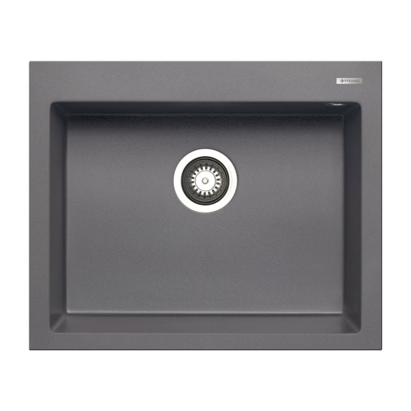 Pyramis Einbauspuele ISTROS 61 x 50 cm 1B Granit Iron Grey