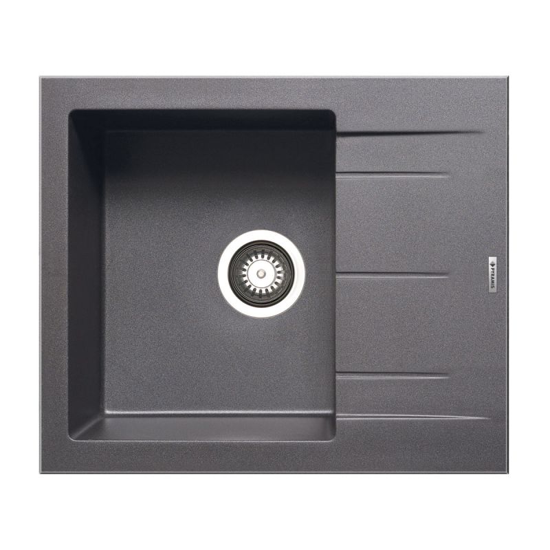 Pyramis  Einbauspuele ALAZIA 59 x 50 cm 1B 1D Granit Iron Grey