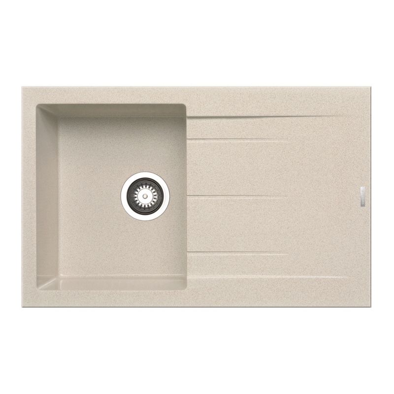 Pyramis Einbauspuele ALAZIA 79 x 50 cm 1B 1D Granit Beige
