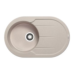 Pyramis Einbauspuele ALAZIA ROUND 78 x 49 cm 1B 1D Granit beige Pyramis Einbauspuele ALAZIA ROUND 78 x 49 cm 1B 1D Granit beige