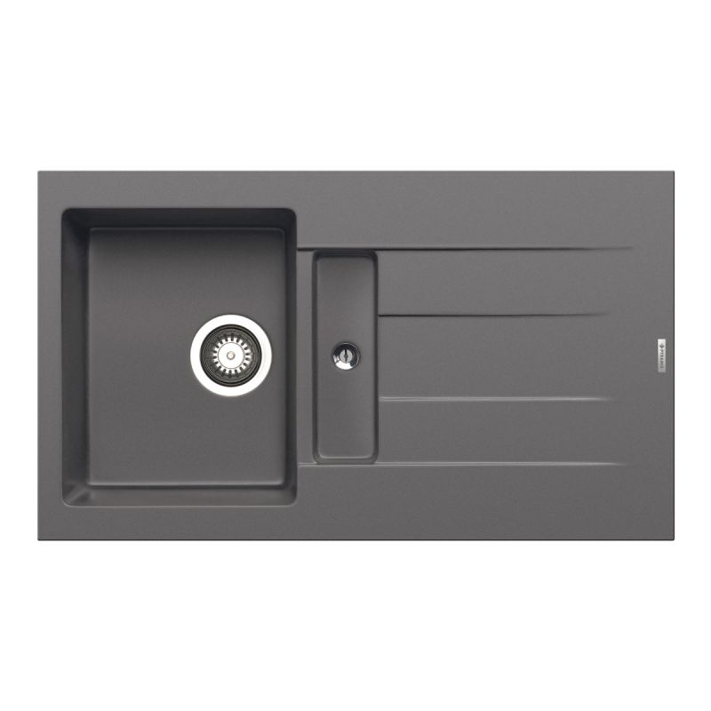 Pyramis Einbauspuele ATHLOS 86 x 50 cm 1 1/4B 1D Granit grey