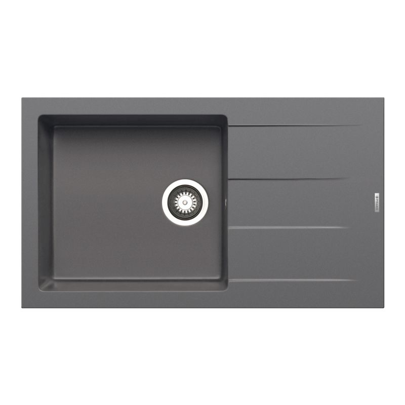 Pyramis Einbauspuele ATHLOS PLUS 86 x 50 cm 1B 1D Iron grey