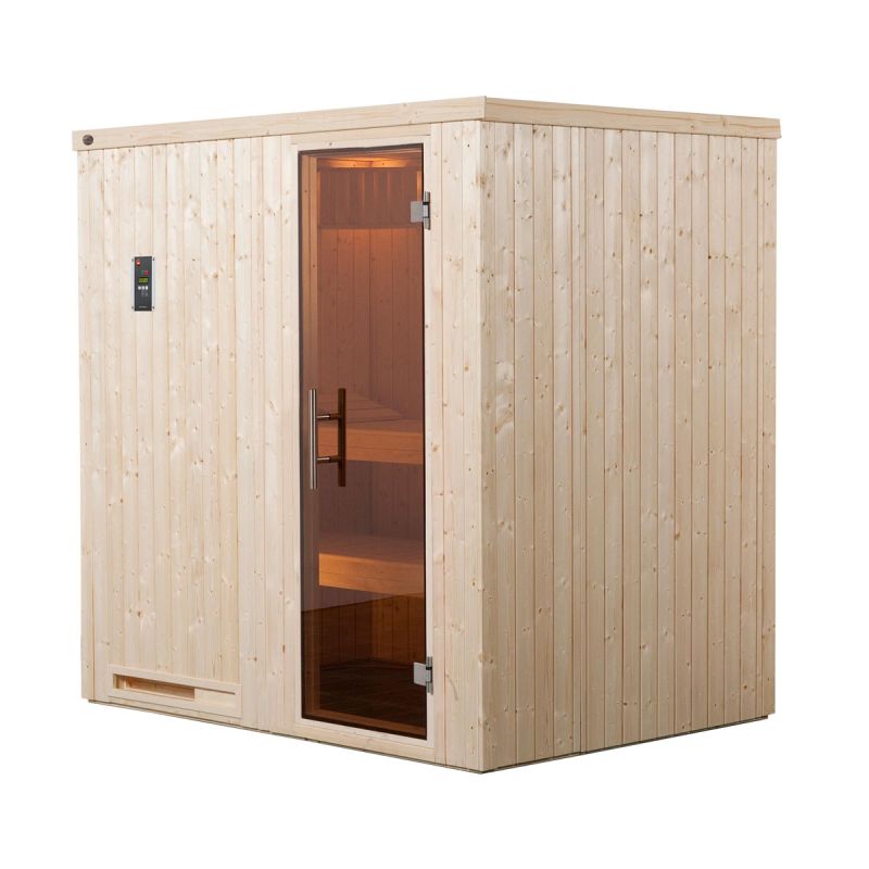 Weka  Elementsauna Halmstad Größe 1 Sparset 7,5 kW Bio S Massivholztuer