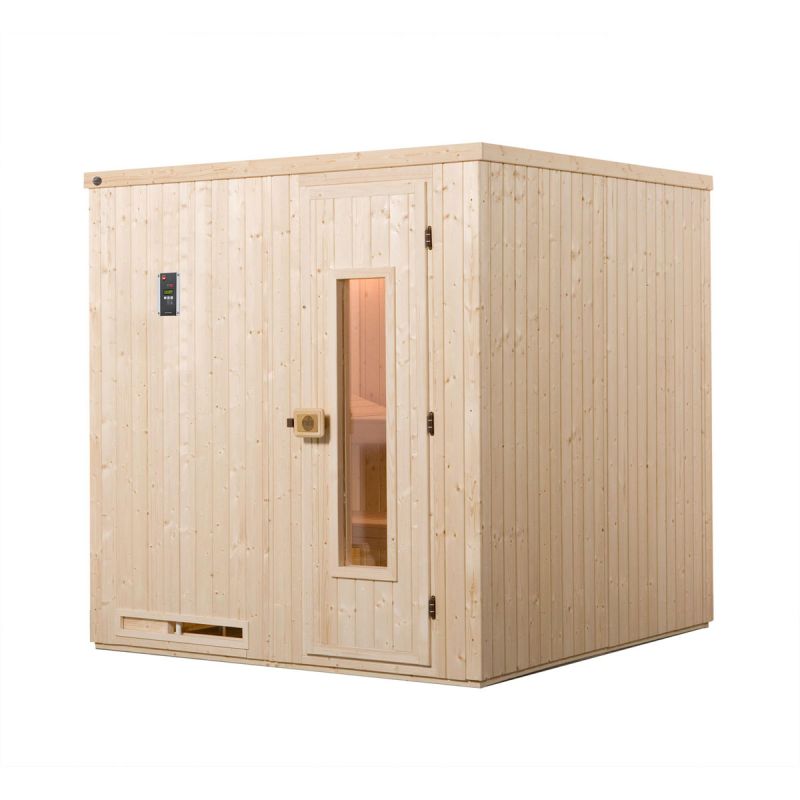 Weka  Elementsauna Halmstad Größe 1 Sparset 7,5 kW OS Massivholztuer