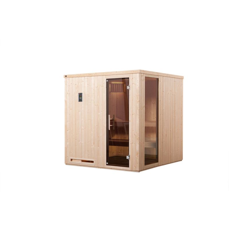 Weka  Elementsauna Halmstad Größe 2 Sparset 7,5 kW BioS Massivholztuer