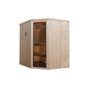 Weka  Elementsauna Varberg Größe 1 Sparset 7,5 kW Bio S Glastuer und Fenster
