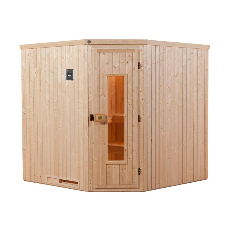 Weka  Elementsauna Varberg Größe 2 Sparset 7,5 kW OS Glastuer und Fenster