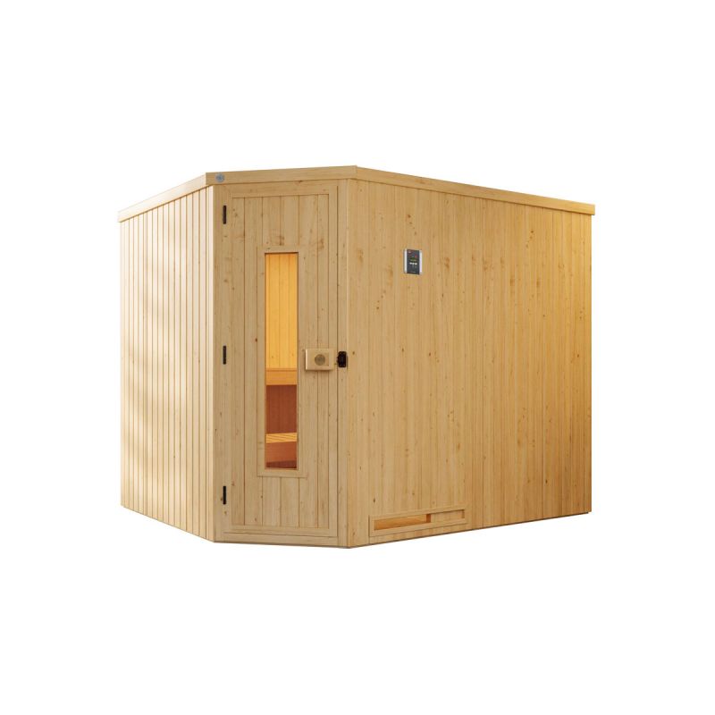 Weka  Elementsauna Varberg Größe 3 Sparset 7,5 kW OS Glastuer und Fenster