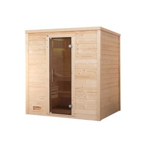 Weka  Premium Massivholz-Sauna Bergen Größe 1 Sparset 7,5 kW OS