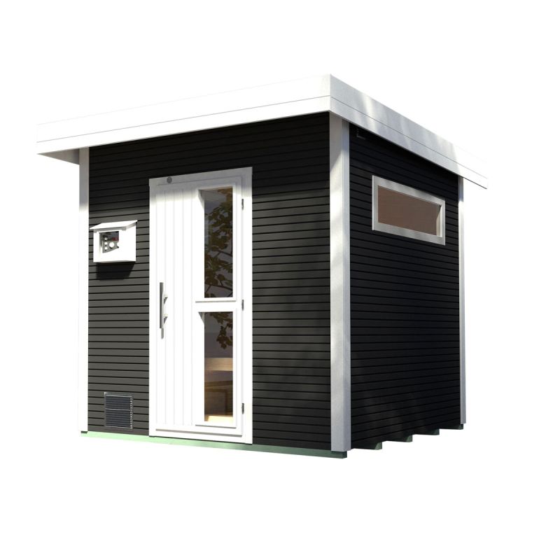 Weka  Design-Saunahaus Kuopio Sparset 9,0 kW OS inkl analoger Steuerung natur