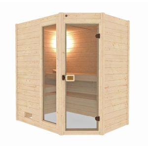 Weka  Massivholz-Sauna Valida Größe 3 Sparset 9,0 kW K inkl integrierter Steuerung
